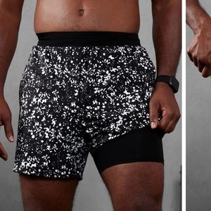 The Fundamental Short II Lined 5in Black Spritz - XXL